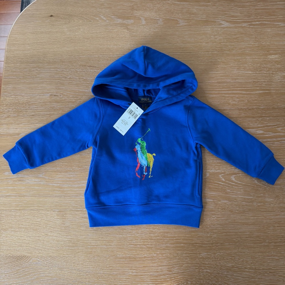 NWT Polo by Ralph Lauren Blue Kids Hoodie